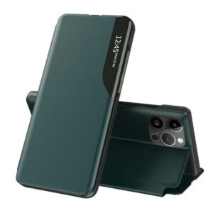 iPhone 14 Pro Θήκη Βιβλίο Πράσινο Eco Leather View Case Green