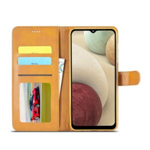 Samsung Galaxy A13 4G Θήκη Βιβλίο Ανοιχτό Καφέ LC.IMEEKE Calf Texture Phone Case Light Brown