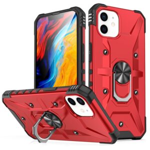 iPhone 11 Θήκη Κόκκινη Με Σταντ Ring Holder Phone Case Red