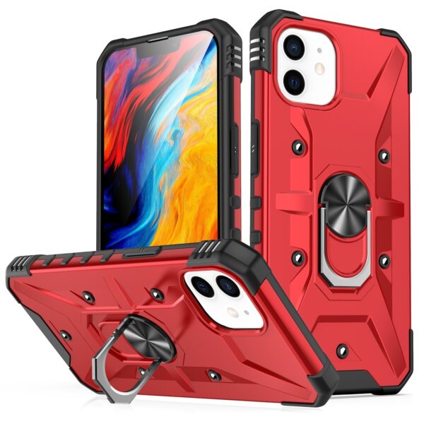 iPhone 11 Θήκη Κόκκινη Με Σταντ Ring Holder Phone Case Red