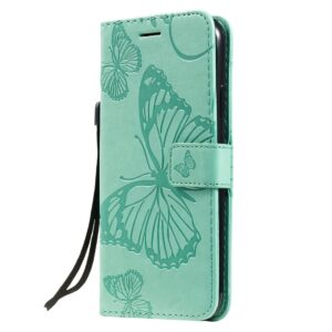 iPhone 11 Θήκη Βιβλίο Πράσινο Με Πεταλούδες Pressed Printing Butterfly Pattern Horizontal Flip Case Green