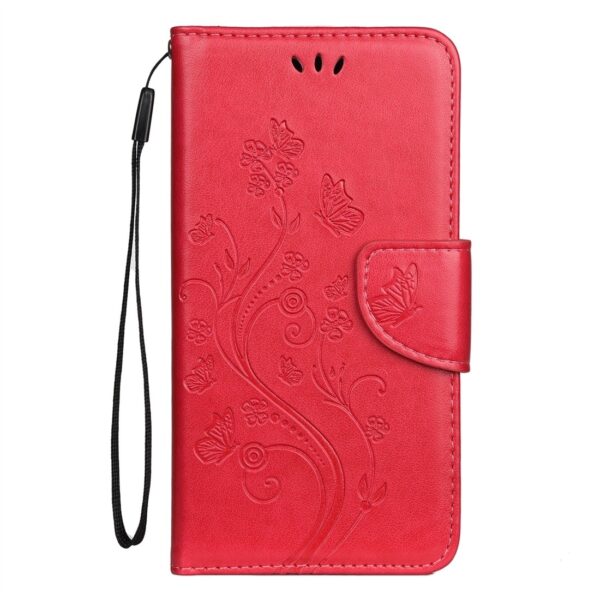 iPhone 11 Θήκη Βιβλίο Κόκκινο Πεταλούδες Butterfly Flower Pattern Horizontal Flip Case Red iPhone 11 Θήκη Βιβλίο Κόκκινο Πεταλούδες Butterfly Flower Pattern Horizontal Flip Case Red