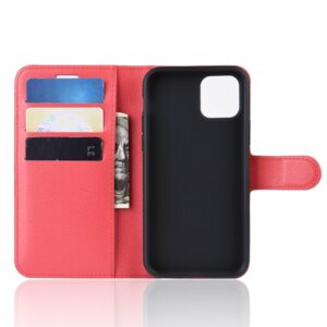 iPhone 11 Θήκη Βιβλίο Κόκκινο Litchi Texture Horizontal Flip Case Red