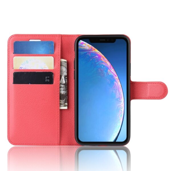 iPhone 11 Θήκη Βιβλίο Κόκκινο Litchi Texture Horizontal Flip Case Red