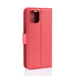iPhone 11 Θήκη Βιβλίο Κόκκινο Litchi Texture Horizontal Flip Case Red