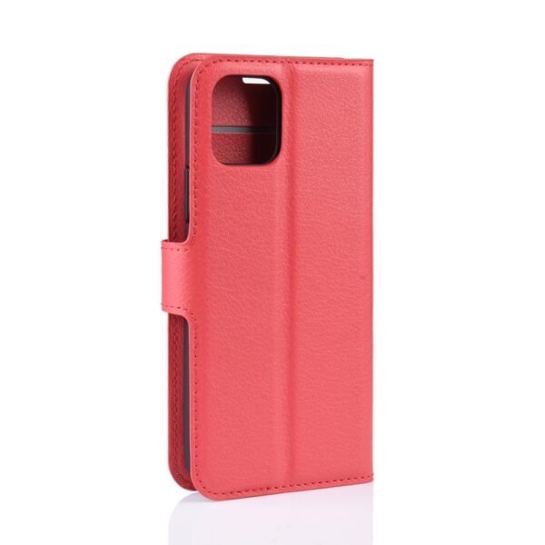 iPhone 11 Θήκη Βιβλίο Κόκκινο Litchi Texture Horizontal Flip Case Red