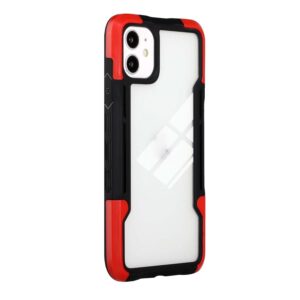 iPhone 11 Θήκη Διάφανη - Κόκκινη TPU + PC + Acrylic 3 in 1 Shockproof Protective Case Red