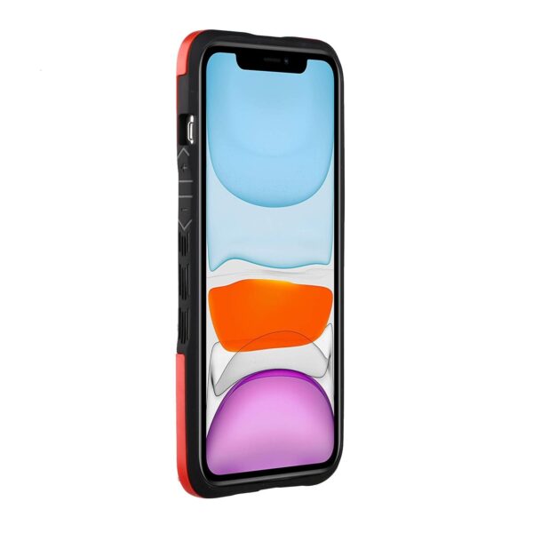 iPhone 11 Θήκη Διάφανη - Κόκκινη TPU + PC + Acrylic 3 in 1 Shockproof Protective Case Red