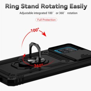Samsung Galaxy A12 / M12 Θήκη Μαύρη Με Σταντ Sliding Camshield Holder Phone Case Black