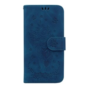 Samsung Galaxy A33 5G Θήκη Βιβλίο Μπλε Butterfly Rose Embossed Phone Case Blue