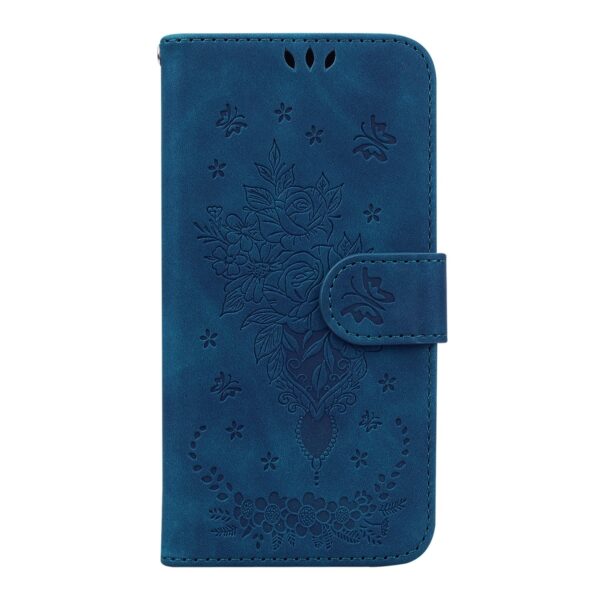 Samsung Galaxy A33 5G Θήκη Βιβλίο Μπλε Butterfly Rose Embossed Phone Case Blue