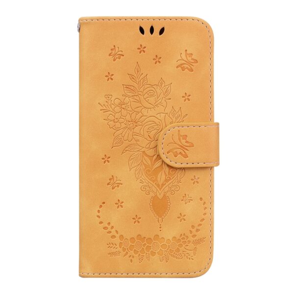 Samsung Galaxy A33 5G Θήκη Βιβλίο Κίτρινο Butterfly Rose Embossed Phone Case Yellow