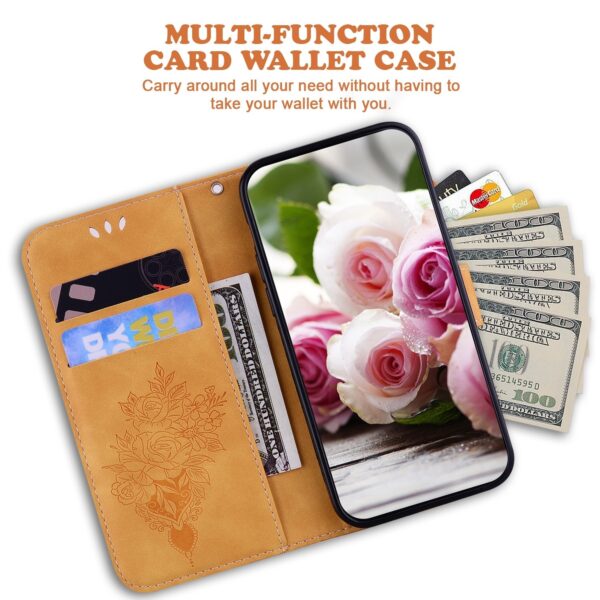 Samsung Galaxy A33 5G Θήκη Βιβλίο Κίτρινο Butterfly Rose Embossed Phone Case Yellow