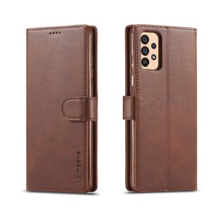 Samsung Galaxy A33 5G Θήκη Βιβλίο Καφέ LC.IMEEKE Calf Texture Phone Case Brown