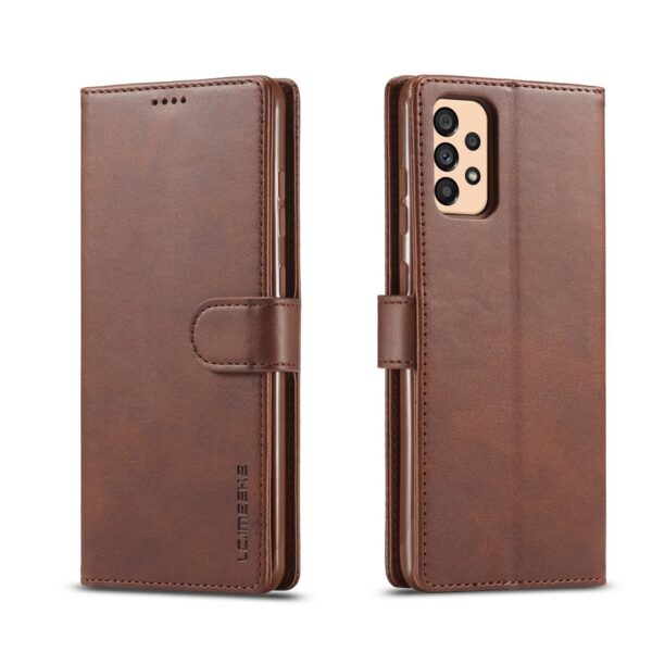 Samsung Galaxy A33 5G Θήκη Βιβλίο Καφέ LC.IMEEKE Calf Texture Phone Case Brown