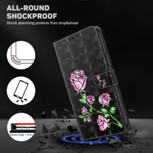 Samsung Galaxy A33 5G Θήκη Βιβλίο 3D Painted Phone Case Rose