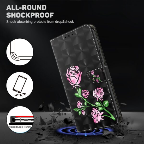 Samsung Galaxy A33 5G Θήκη Βιβλίο 3D Painted Phone Case Rose