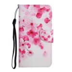 Samsung Galaxy A33 5G Θήκη Βιβλίο Painted Pattern Horizontal Flip Phone Case Red Flower