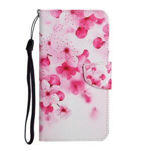 Samsung Galaxy A33 5G Θήκη Βιβλίο Painted Pattern Horizontal Flip Phone Case Red Flower