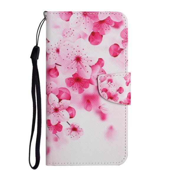 Samsung Galaxy A33 5G Θήκη Βιβλίο Painted Pattern Horizontal Flip Phone Case Red Flower