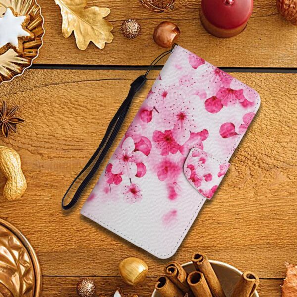 Samsung Galaxy A33 5G Θήκη Βιβλίο Painted Pattern Horizontal Flip Phone Case Red Flower