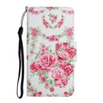 Samsung Galaxy A33 5G Θήκη Βιβλίο Painted Pattern Horizontal Flip Phone Case Rose Flower