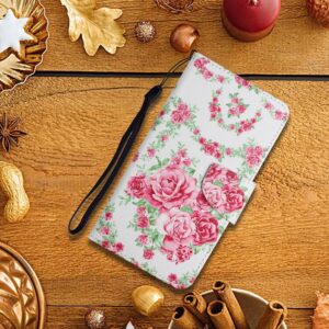 Samsung Galaxy A33 5G Θήκη Βιβλίο Painted Pattern Horizontal Flip Phone Case Rose Flower