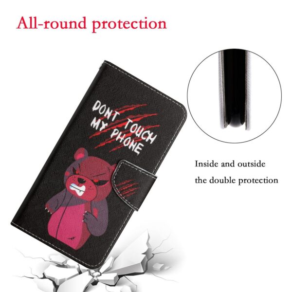 Samsung Galaxy A33 5G Θήκη Βιβλίο Painted Pattern Horizontal Flip Phone Case Red Bear