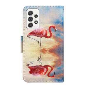 Samsung Galaxy A33 5G Θήκη Βιβλίο Painted Pattern Horizontal Flip Phone Case Flamingo