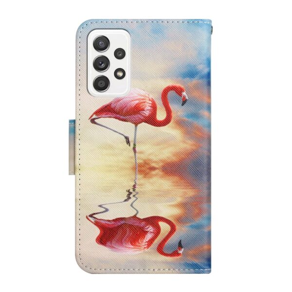 Samsung Galaxy A33 5G Θήκη Βιβλίο Painted Pattern Horizontal Flip Phone Case Flamingo