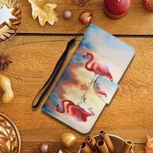 Samsung Galaxy A33 5G Θήκη Βιβλίο Painted Pattern Horizontal Flip Phone Case Flamingo