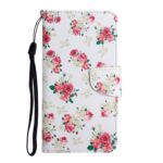 Samsung Galaxy A33 5G Θήκη Βιβλίο Painted Pattern Horizontal Flip Phone Case Red Peony