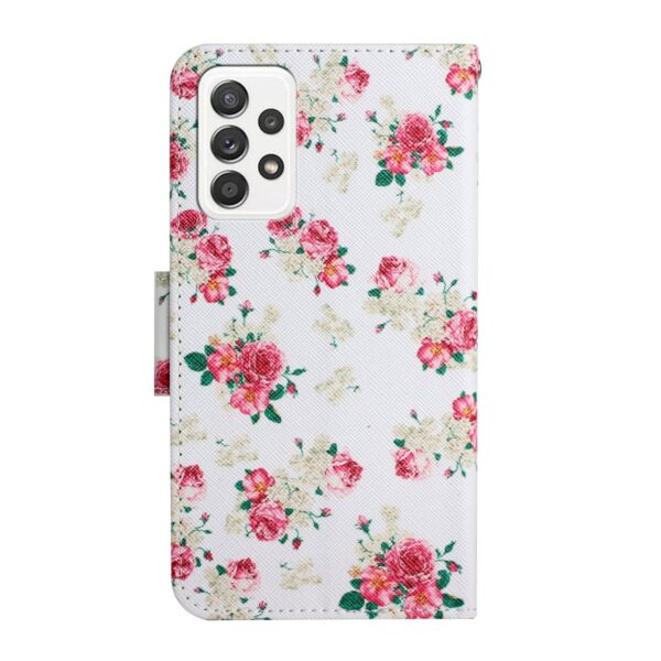 Samsung Galaxy A33 5G Θήκη Βιβλίο Painted Pattern Horizontal Flip Phone Case Red Peony