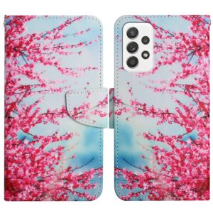Samsung Galaxy A33 5G Θήκη Βιβλίο Painted Pattern Horizontal Flip Phone Case Cherry Blossoms