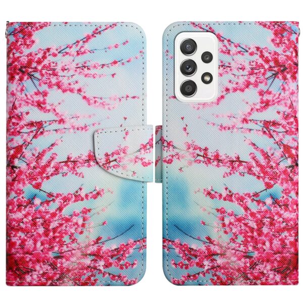 Samsung Galaxy A33 5G Θήκη Βιβλίο Painted Pattern Horizontal Flip Phone Case Cherry Blossoms