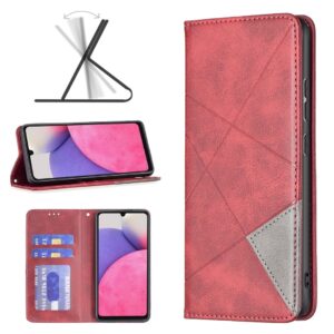 Samsung Galaxy A33 5G Θήκη Βιβλίο Κόκκινο Prismatic Invisible Magnetic Phone Case Red