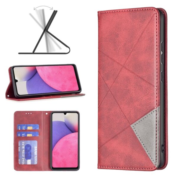 Samsung Galaxy A33 5G Θήκη Βιβλίο Κόκκινο Prismatic Invisible Magnetic Phone Case Red