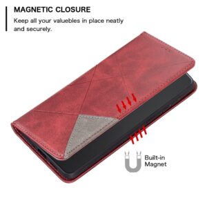 Samsung Galaxy A33 5G Θήκη Βιβλίο Κόκκινο Prismatic Invisible Magnetic Phone Case Red