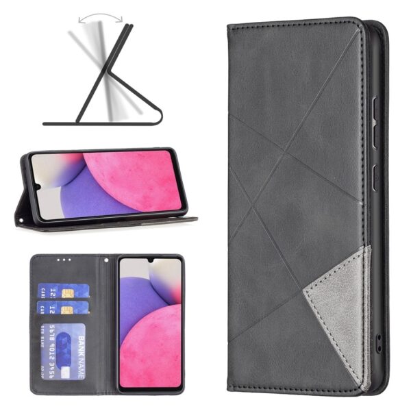 Samsung Galaxy A33 5G Θήκη Βιβλίο Μαύρο Prismatic Invisible Magnetic Phone Case Black