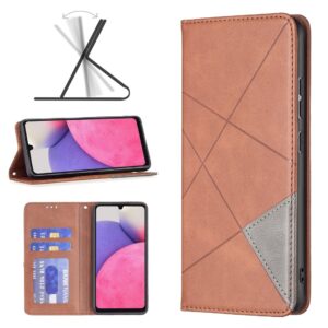 Samsung Galaxy A33 5G Θήκη Βιβλίο Καφέ Prismatic Invisible Magnetic Phone Case Brown