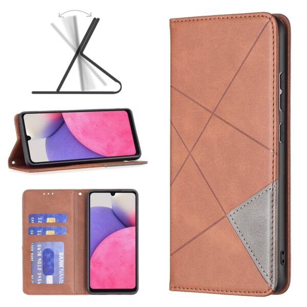 Samsung Galaxy A33 5G Θήκη Βιβλίο Καφέ Prismatic Invisible Magnetic Phone Case Brown