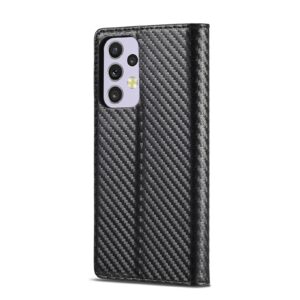 Samsung Galaxy A33 5G Θήκη Βιβλίο Μαύρο LC.IMEEKE Carbon Fiber PU + TPU Phone Case Vertical Black