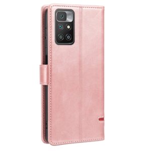 Xiaomi Redmi 10 / Redmi 10 2022 Θήκη Βιβλίο Ροζ Classic Wallet Flip Phone Case Pink