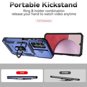 Samsung Galaxy A14 4G / A14 5G Θήκη Μπλε Με Σταντ Sliding Camshield Holder Phone Case Blue