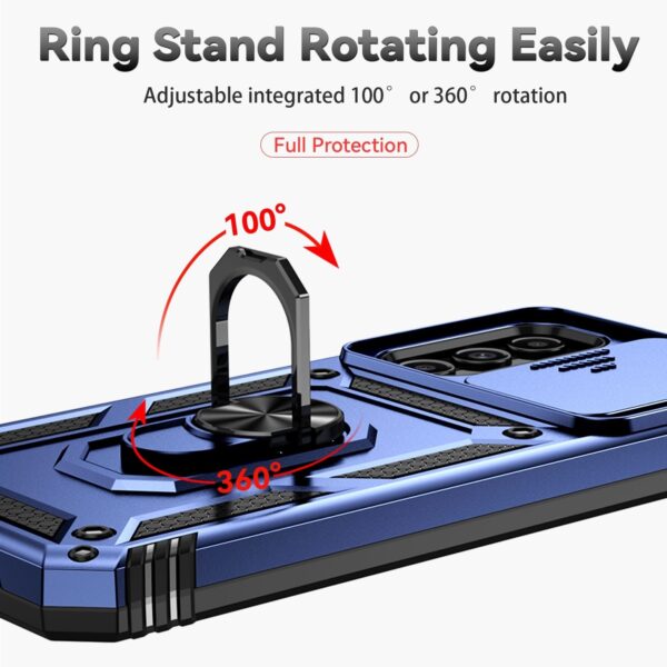 Samsung Galaxy A14 4G / A14 5G Θήκη Μπλε Με Σταντ Sliding Camshield Holder Phone Case Blue