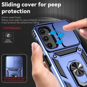 Samsung Galaxy A14 4G / A14 5G Θήκη Μπλε Με Σταντ Sliding Camshield Holder Phone Case Blue