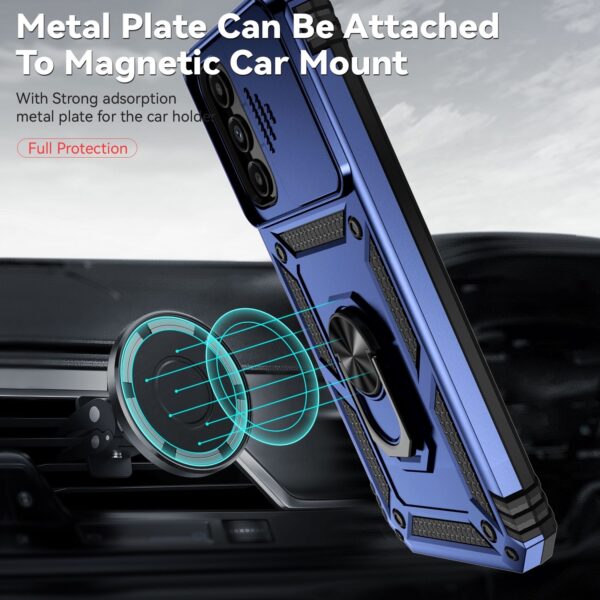 Samsung Galaxy A14 4G / A14 5G Θήκη Μπλε Με Σταντ Sliding Camshield Holder Phone Case Blue