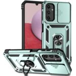 Samsung Galaxy A14 4G / A14 5G Θήκη Σκούρο Πράσινη Με Σταντ Sliding Camshield Holder Phone Case Dark Green