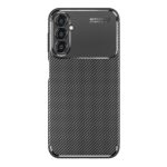 Samsung Galaxy A14 4G / A14 5G Θήκη Σιλικόνης Μαύρη Carbon Fiber Texture Shockproof TPU Phone Case Black