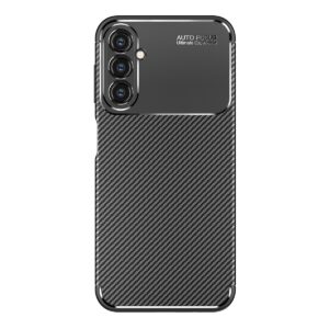 Samsung Galaxy A14 4G / A14 5G Θήκη Σιλικόνης Μαύρη Carbon Fiber Texture Shockproof TPU Phone Case Black